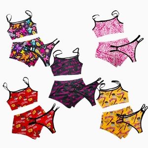 Women’s 3 piece sexy pajamas set! Sleeveless top, matching shorts, & lingerie💜